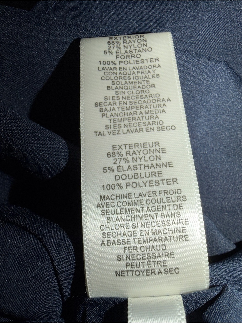 Eliza J New With Tags Navy Blue Ponte V Neck Fit And Flare Size 6 - Picture 7 of 8